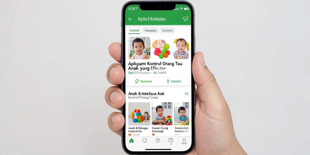 Tampilan antarmuka EOS77 yang intuitif untuk kontrol orang tua.
