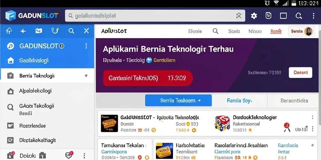 Antarmuka aplikasi GADUNSLOT yang modern dan informatif.