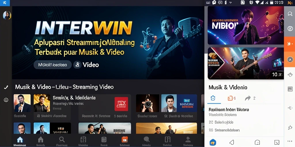 Tampilan antarmuka INTERWIN yang memudahkan akses konten streaming.