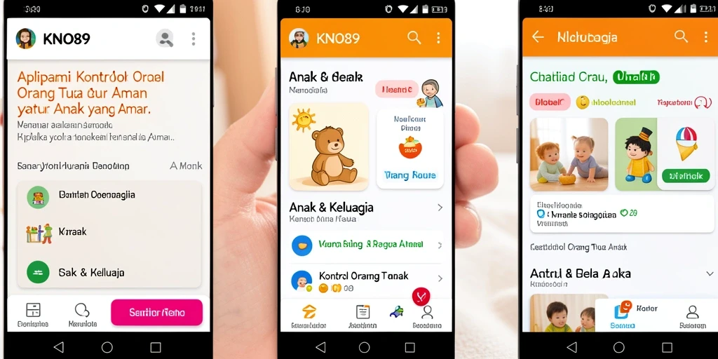 Antarmuka KNO89 yang ramah untuk kontrol orang tua.