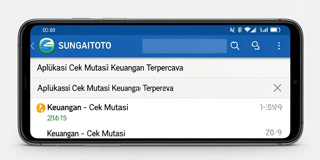 Antarmuka SUNGAITOTO yang bersih dan fungsional untuk Cek Mutasi.