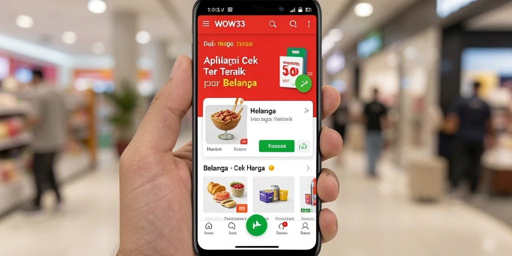 Antarmuka WOW33 untuk cek harga produk yang ramah pengguna.
